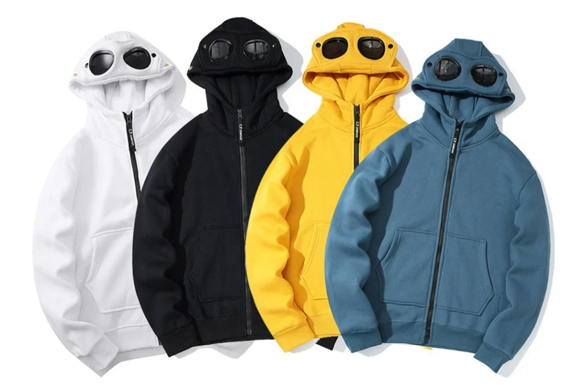 Y2K Fashion Glasses Zipper Hoodie