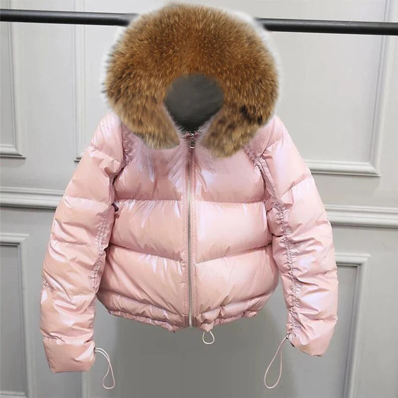 Puffer Jacket with Faux Fur Hood