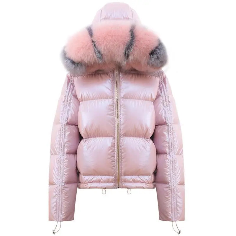 Puffer Jacket with Faux Fur Hood