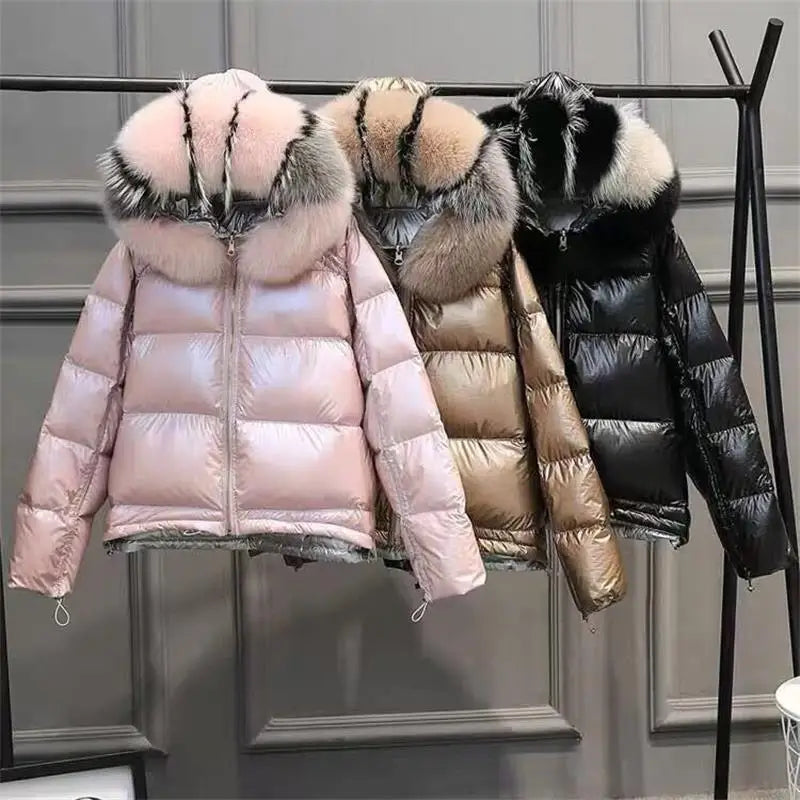 Puffer Jacket with Faux Fur Hood