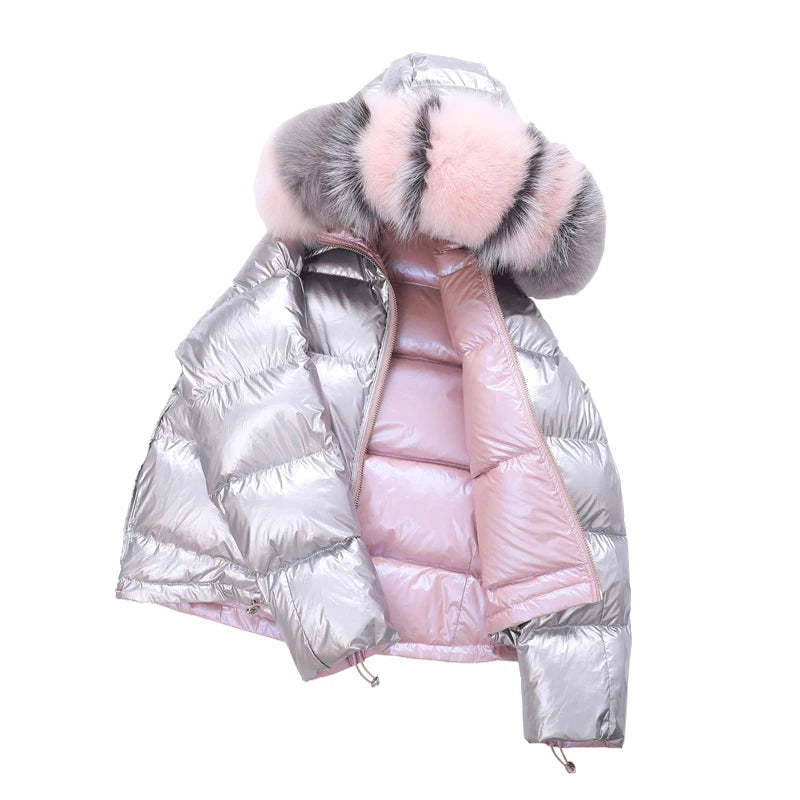 Puffer Jacket with Faux Fur Hood