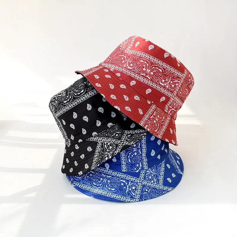 Reversible Bandana Print Bucket Hat