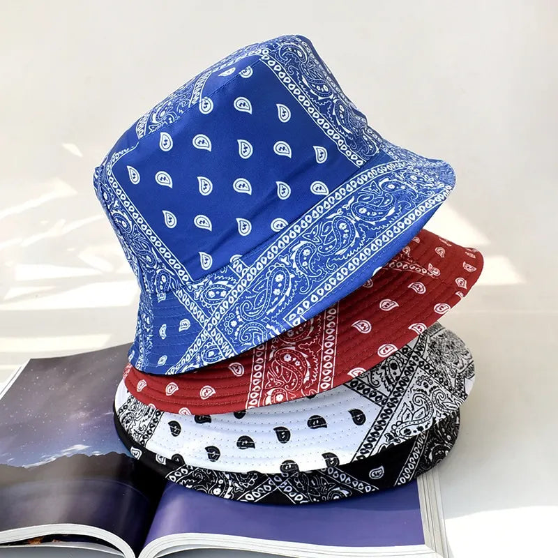 Reversible Bandana Print Bucket Hat