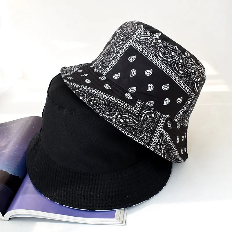 Reversible Bandana Print Bucket Hat