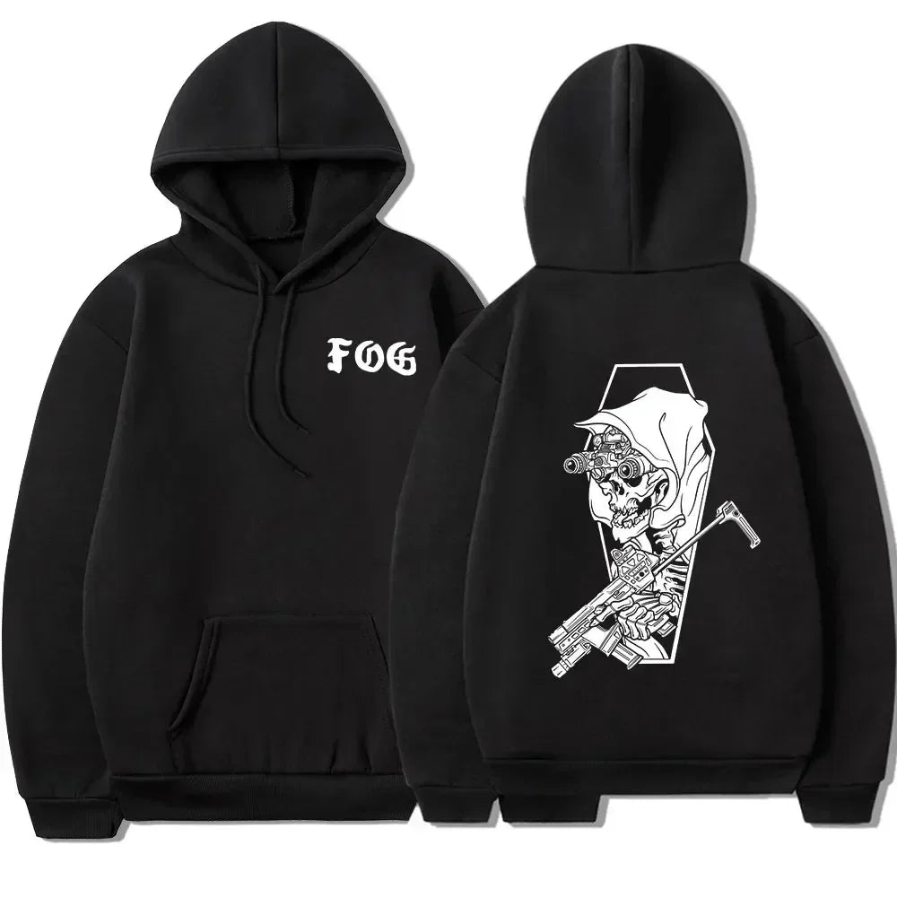 Skeleton $ Graffiti Printed Hoodie