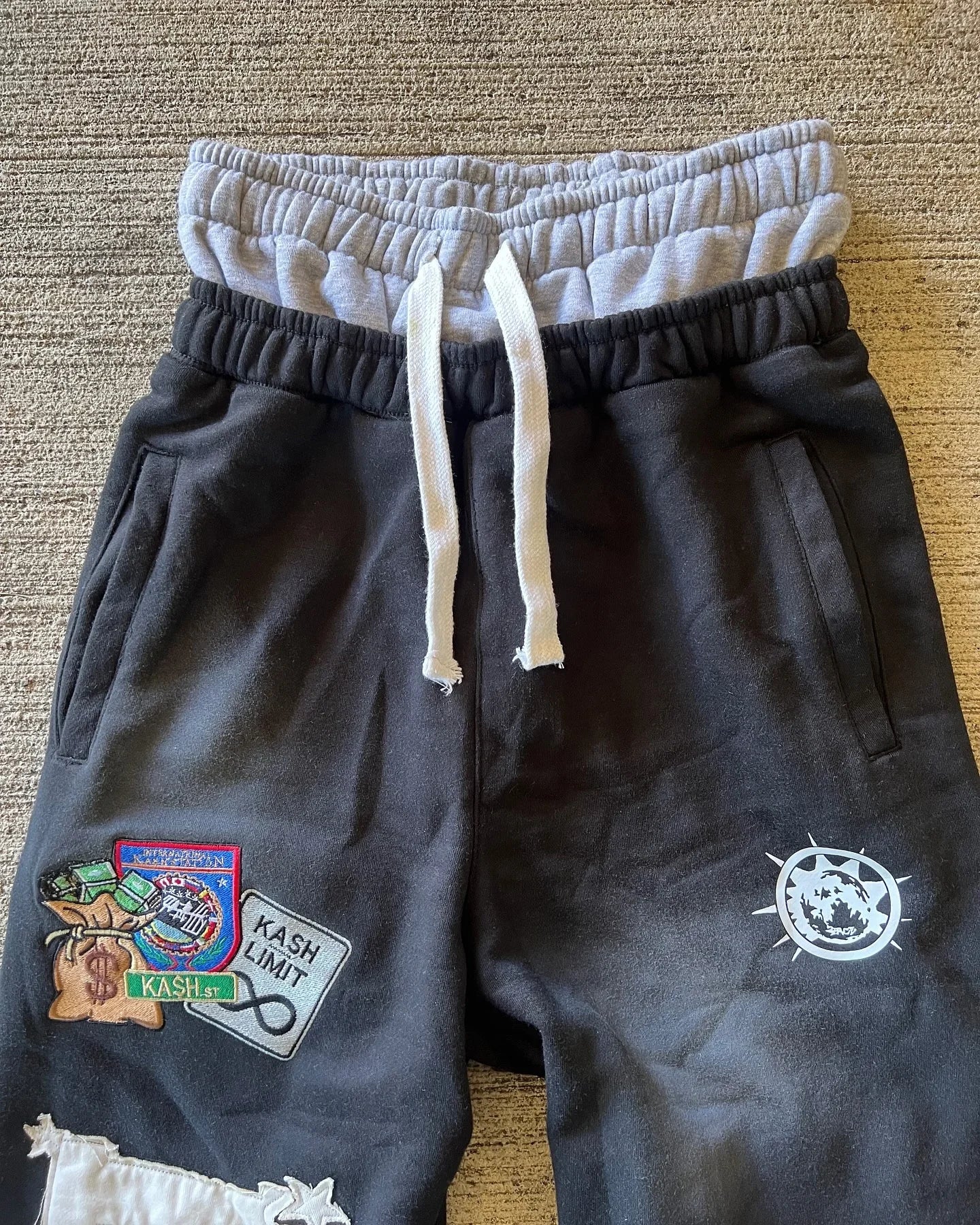 BiggOrange Black Streetwear Sweatpants