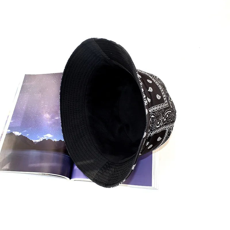 Reversible Bandana Print Bucket Hat