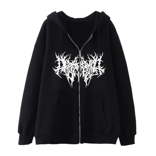 Edgy tenjinge Graphic Hoodie