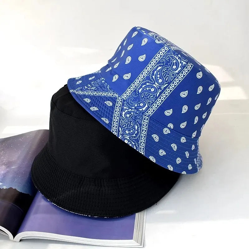 Reversible Bandana Print Bucket Hat