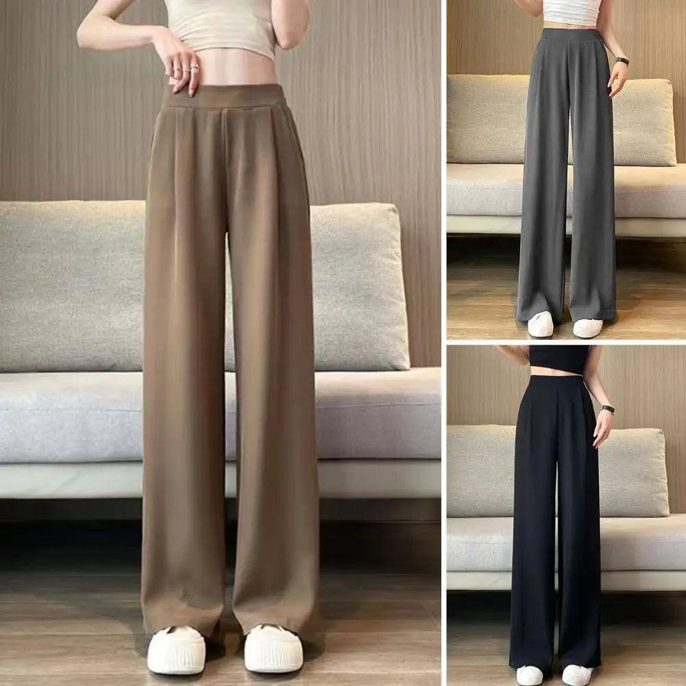 High-Waisted Wide-Leg Trousers