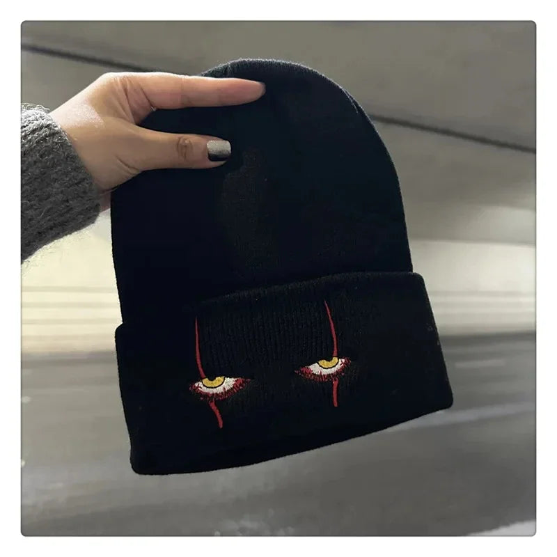 Horror Eye Embroidered Beanie