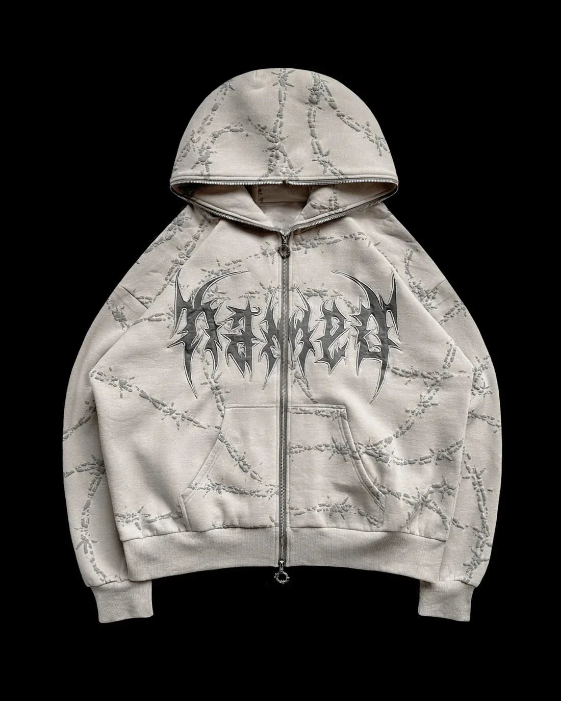 REMORSE ZIP HOODIE CRUSHED BONE