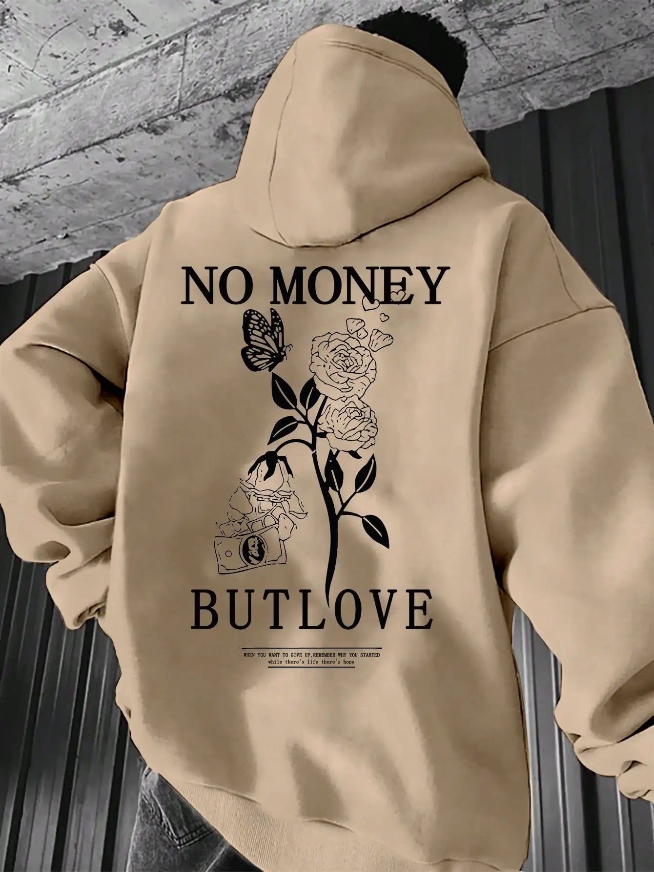 "No Money, But Love" Hoodie – Streetwear