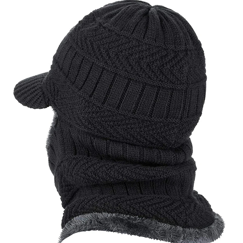 Warm and Versatile Winter Balaclava Hat with Visor