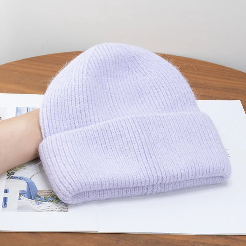 Soft and Stylish Pastel Knit Beanie Hats