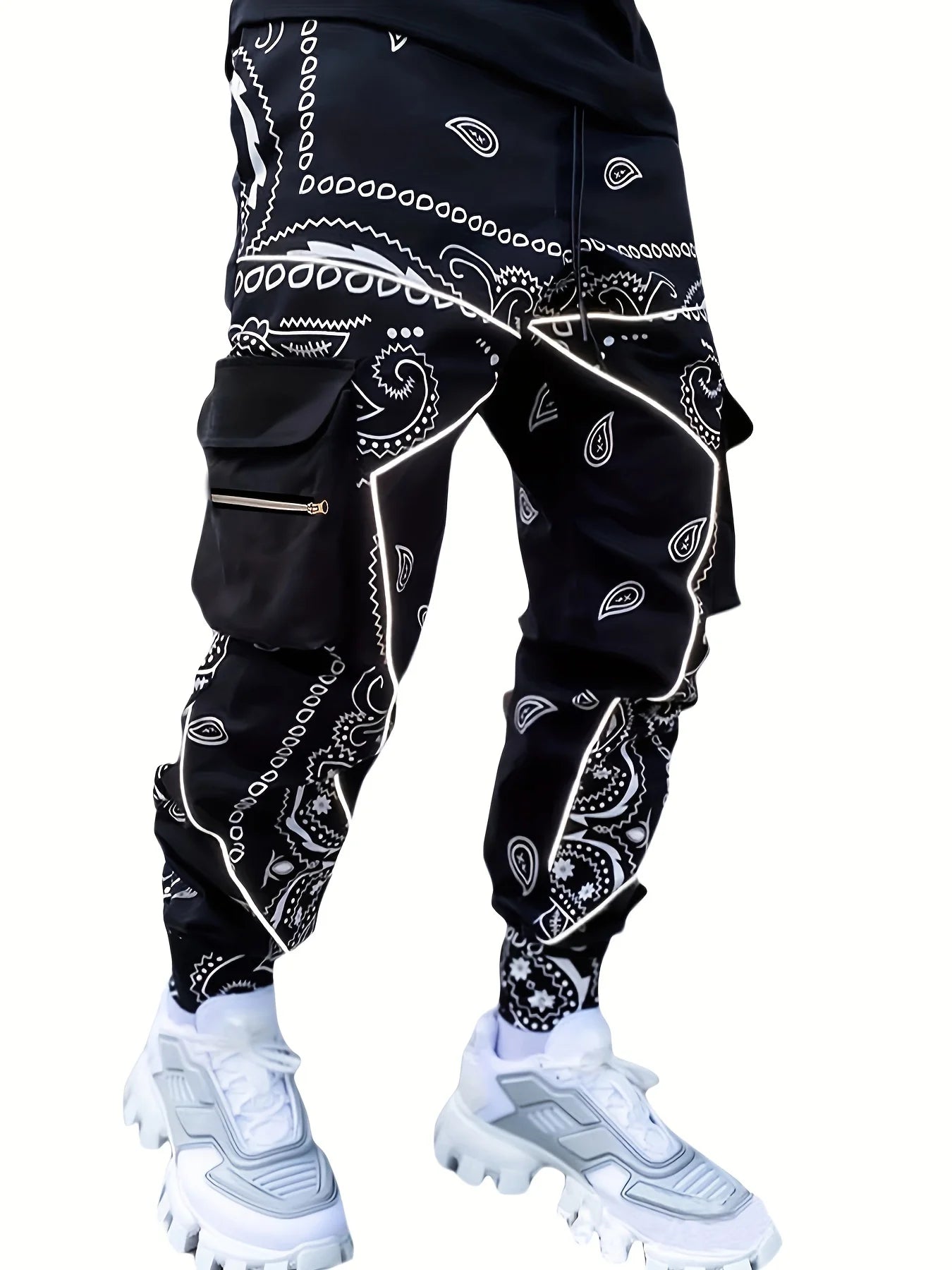 European and American plus-size handsome high street loose pants ins trendy brand men's