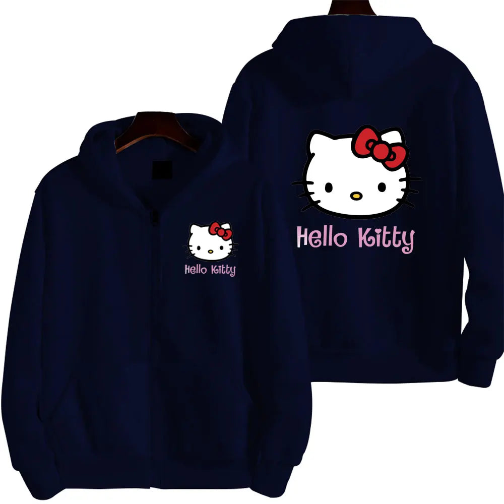 Hello Kitty Pink Zip-Up Hoodie