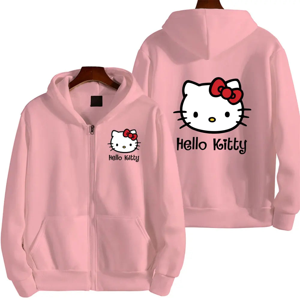 Hello Kitty Pink Zip-Up Hoodie