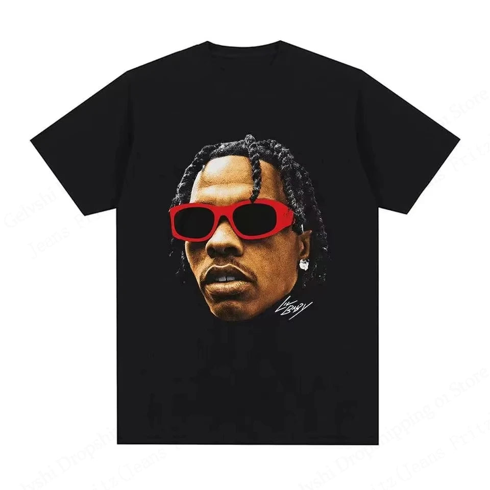 Hip Hop Rapper Lil Baby T Shirt Men Fashion Oversized