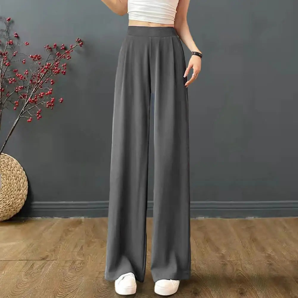 High-Waisted Wide-Leg Trousers