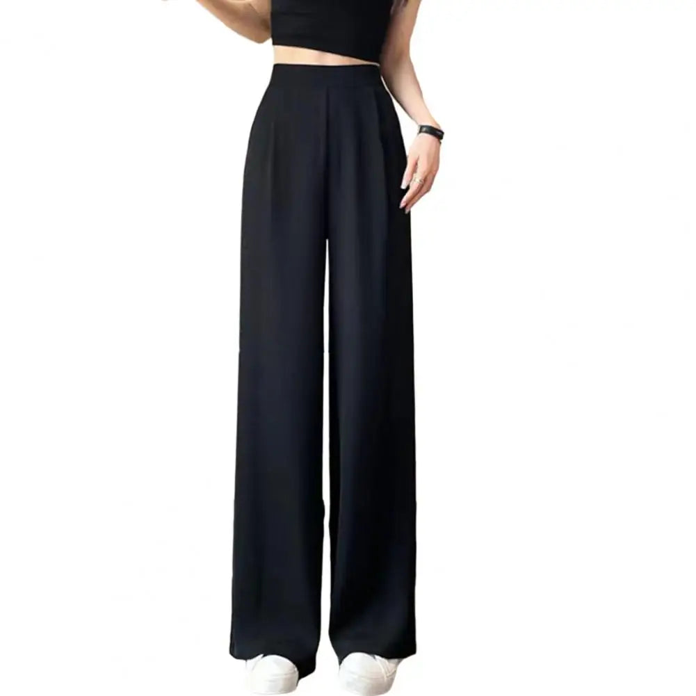 High-Waisted Wide-Leg Trousers