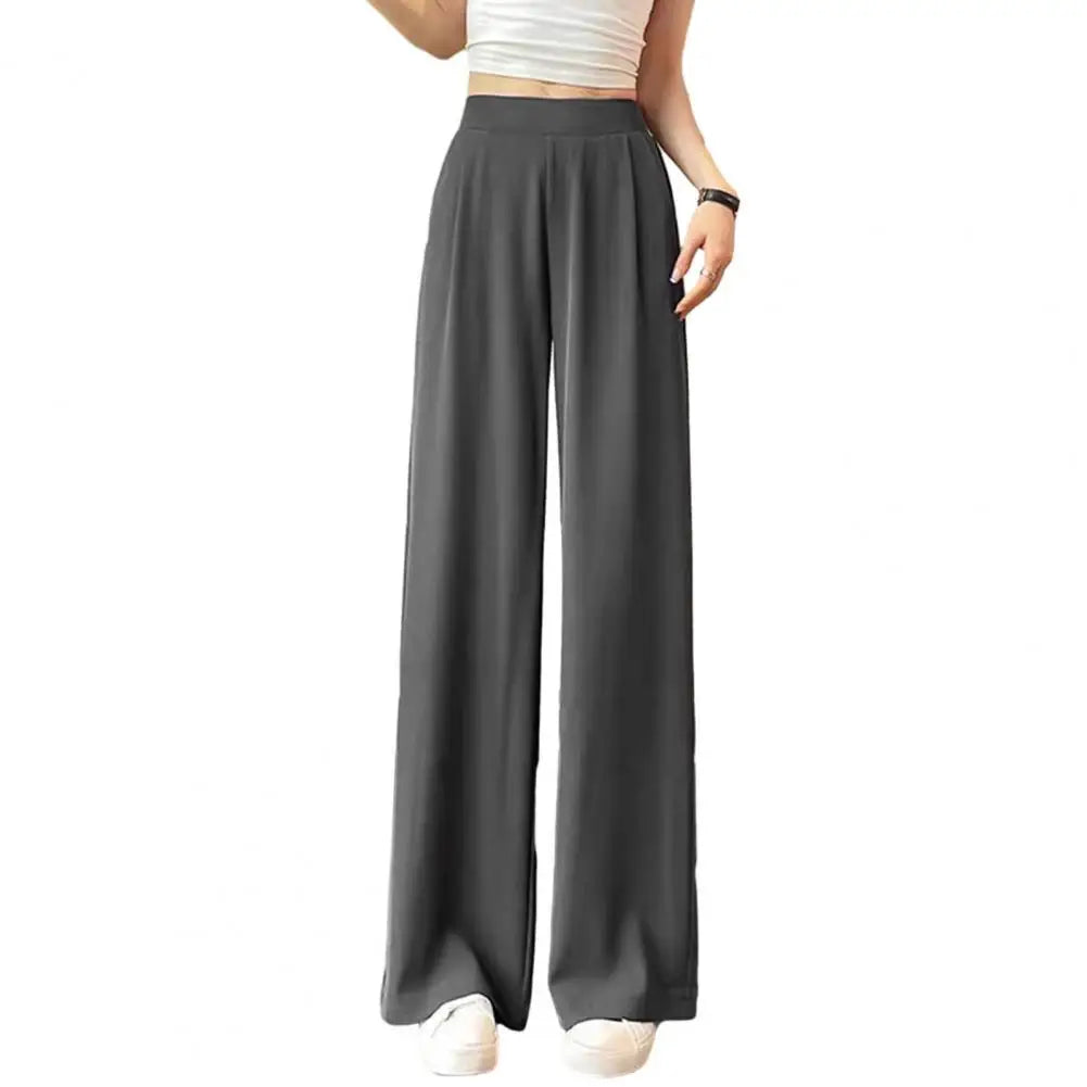 High-Waisted Wide-Leg Trousers