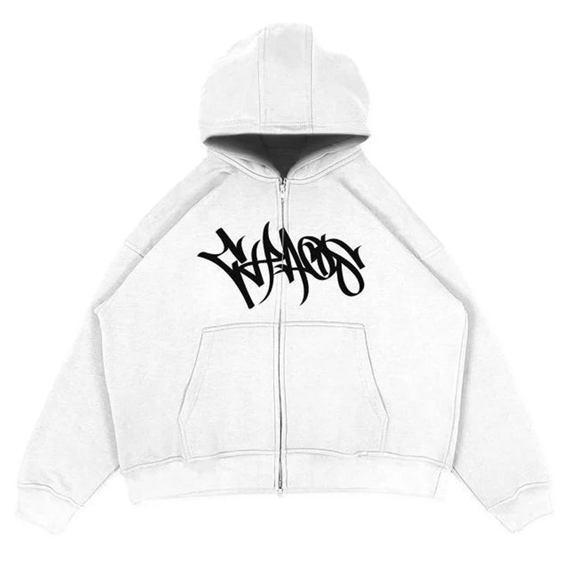 Y2K Harajuku Men's Cardigan Hoodie