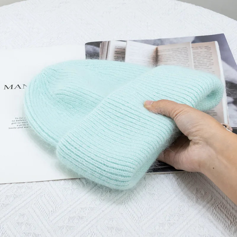 Soft and Stylish Pastel Knit Beanie Hats