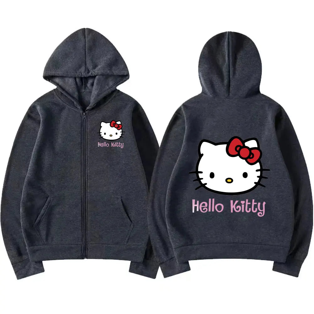 Hello Kitty Pink Zip-Up Hoodie