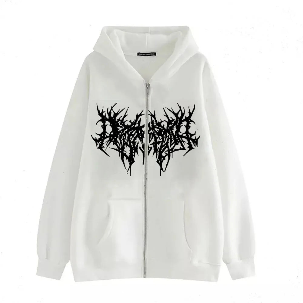 Edgy tenjinge Graphic Hoodie