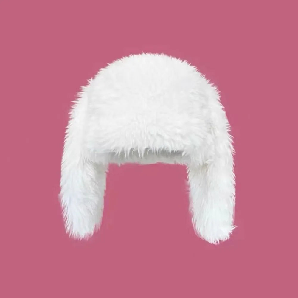 Fluffy Bunny Ear Hat