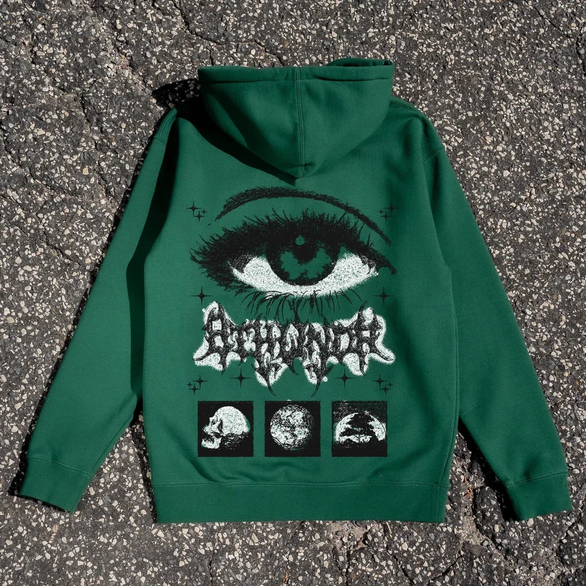 BiggOrange Y2k Hoodie Goth Eyes