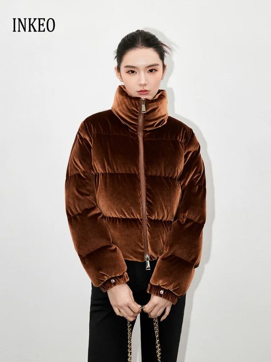 Luxurious Velvet Puffer Jacket