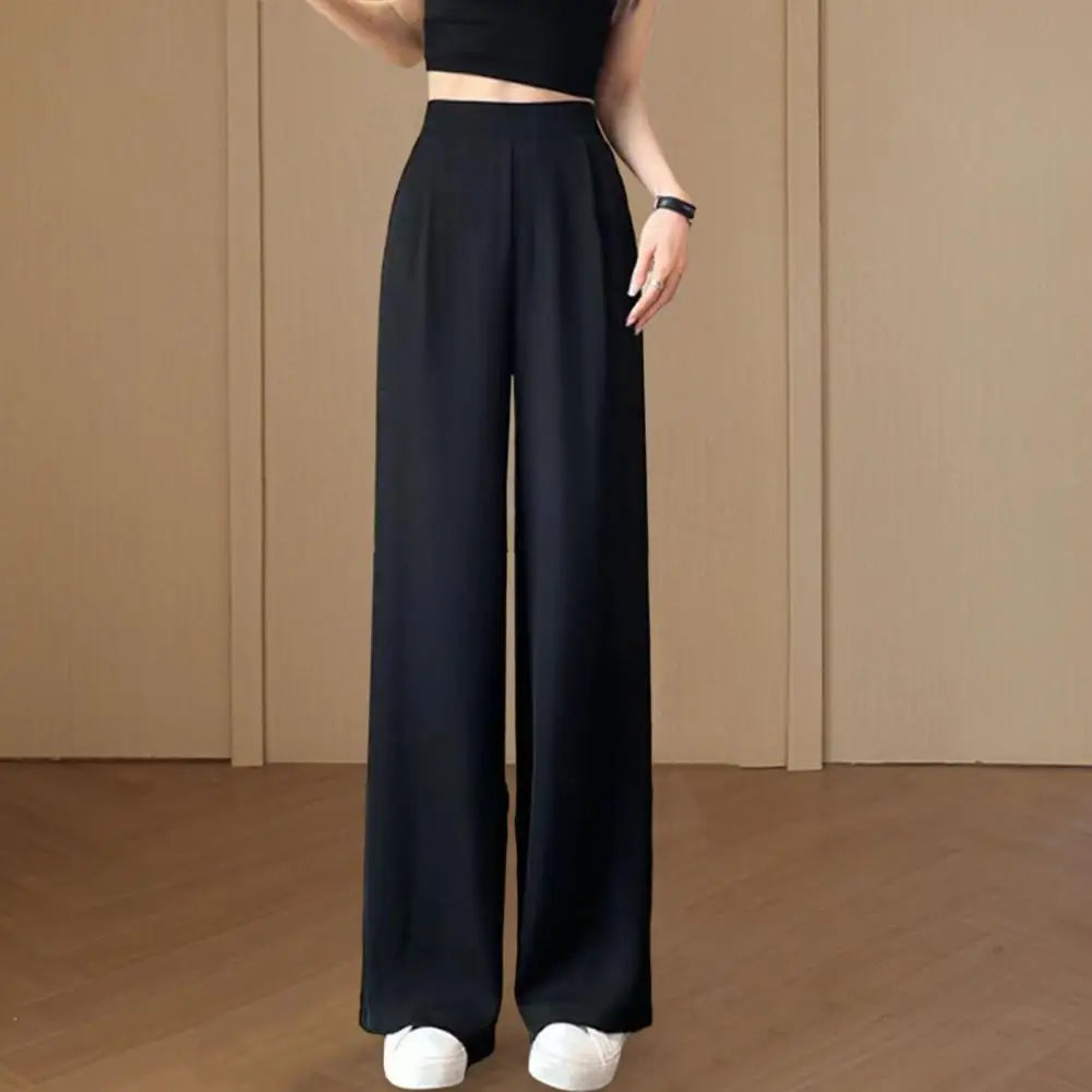 High-Waisted Wide-Leg Trousers