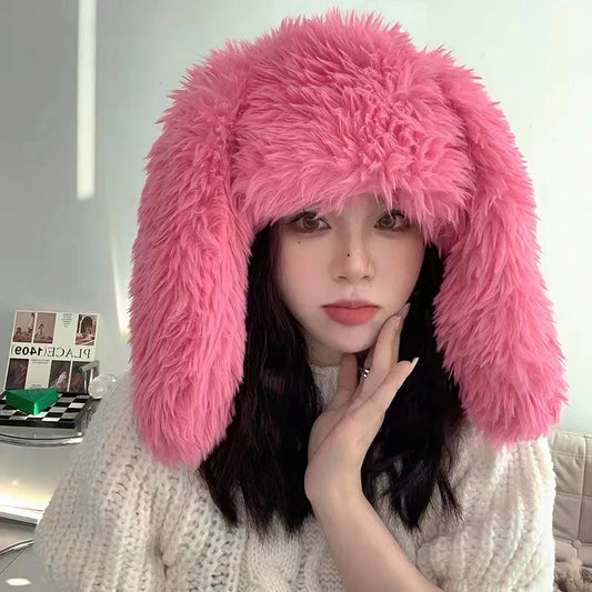 Fluffy Bunny Ear Hat