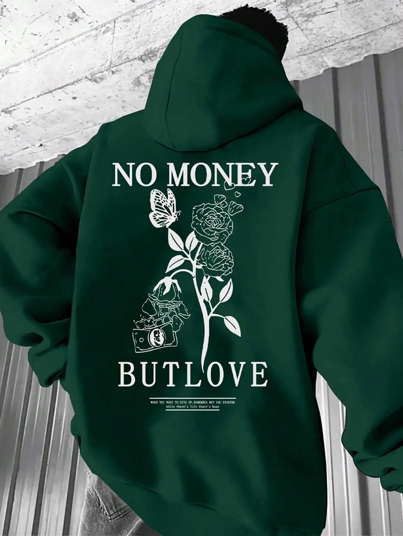 "No Money, But Love" Hoodie – Streetwear