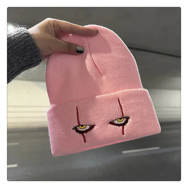 Horror Eye Embroidered Beanie