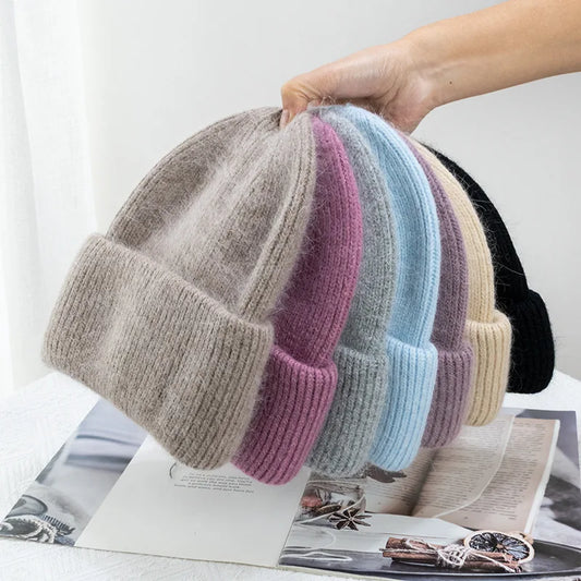 Soft and Stylish Pastel Knit Beanie Hats