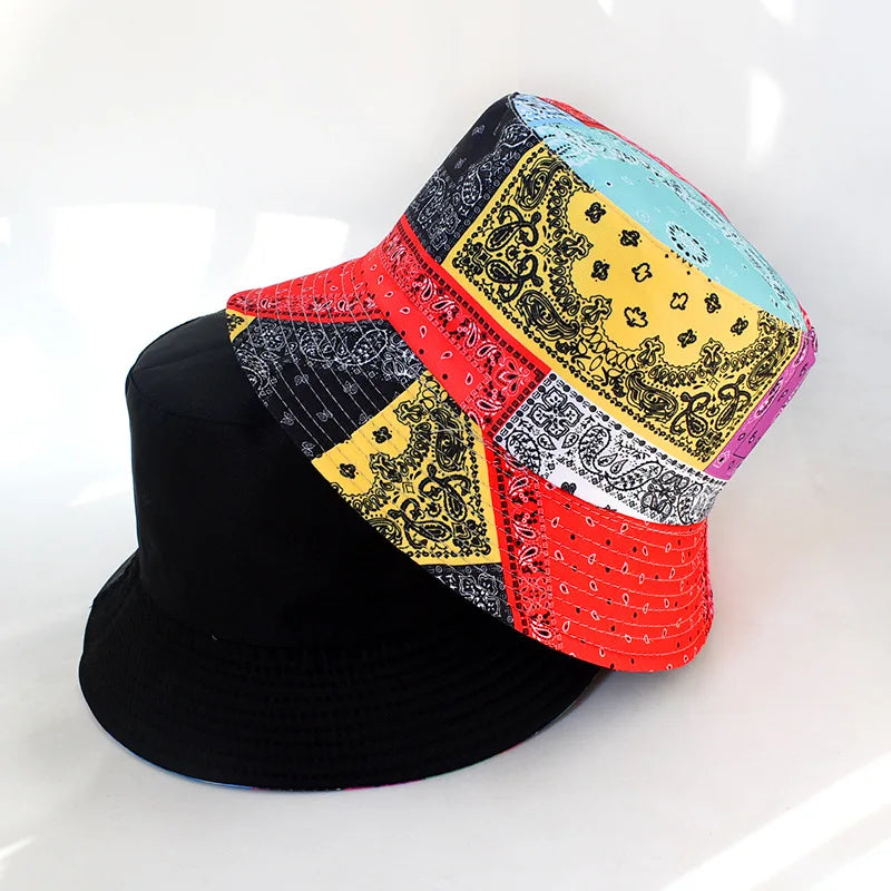 Reversible Bandana Print Bucket Hat