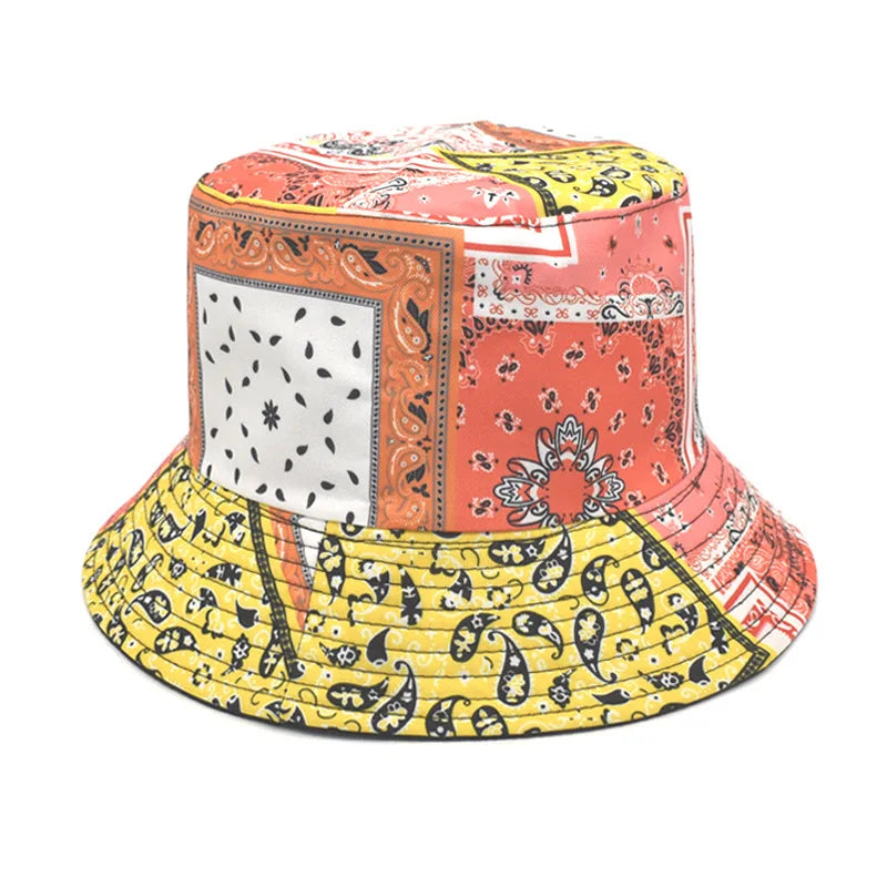 Reversible Bandana Print Bucket Hat