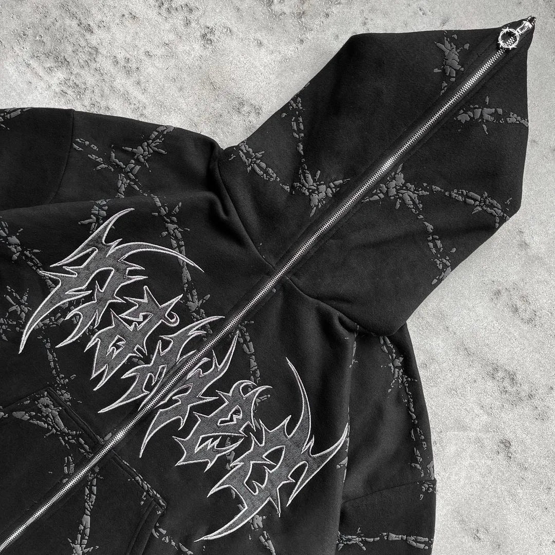 REMORSE ZIP HOODIE CRUSHED BONE