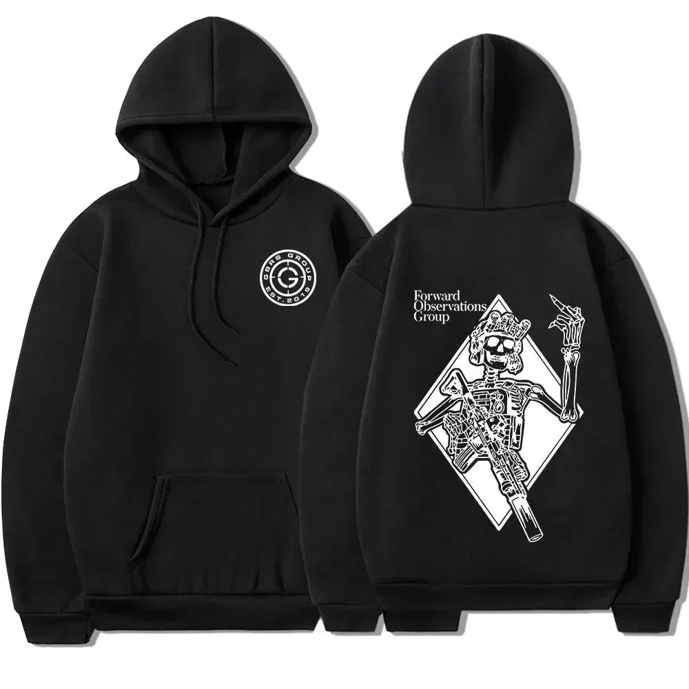 Skeleton $ Graffiti Printed Hoodie