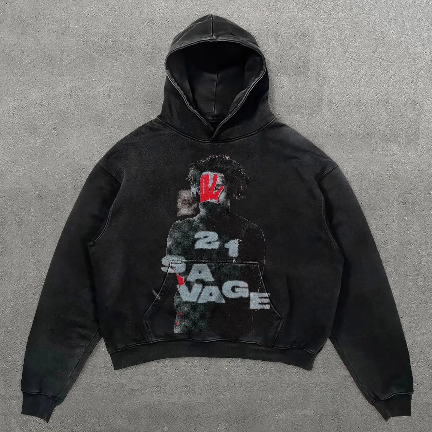 BiggOrange Vintage Oversized Zip-Up Hoodie Harajuku Y2K Streetwear