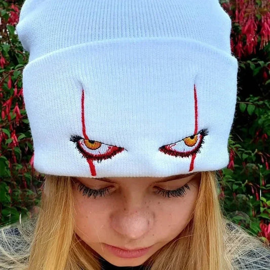 Horror Eye Embroidered Beanie