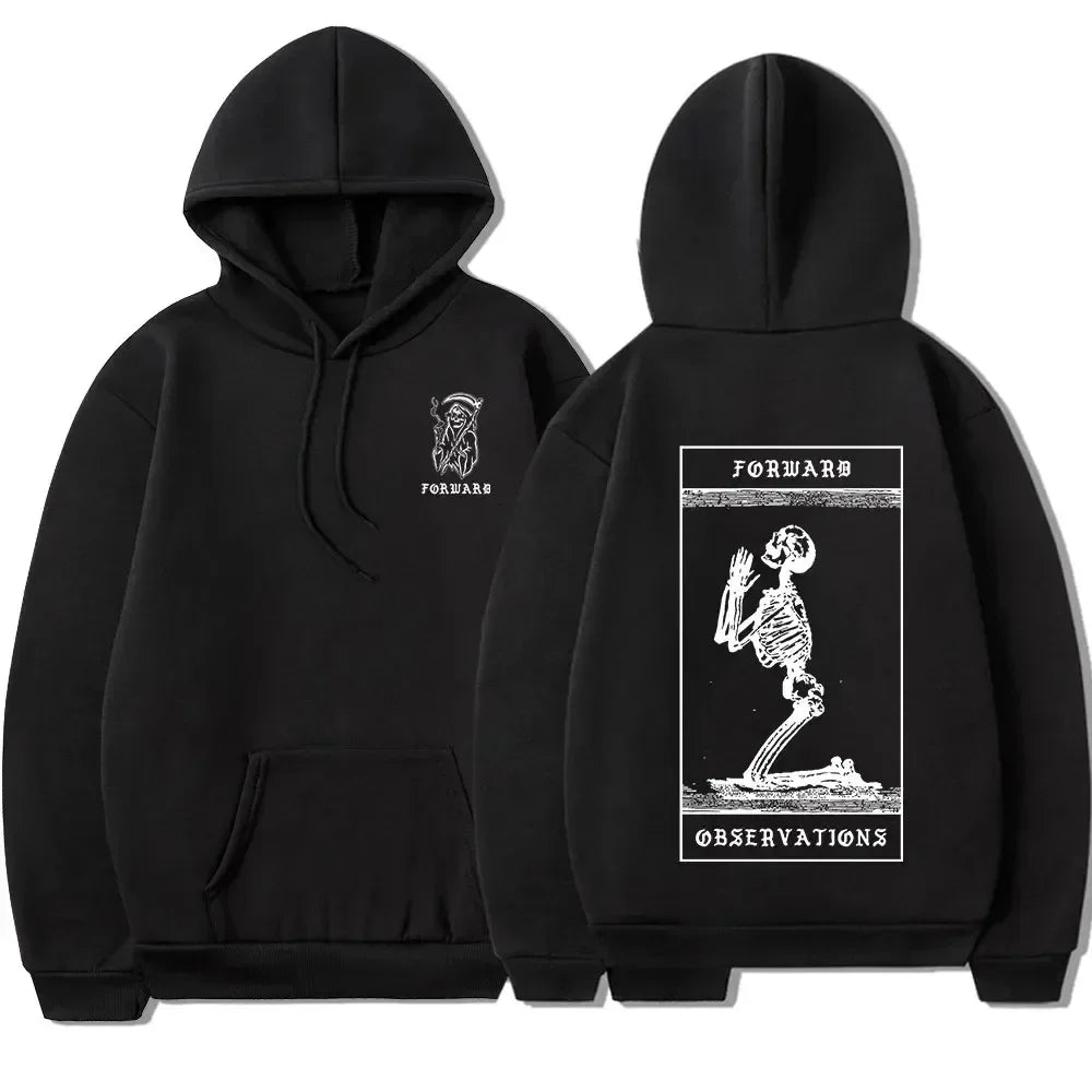 Skeleton $ Graffiti Printed Hoodie