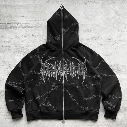 REMORSE ZIP HOODIE CRUSHED BONE