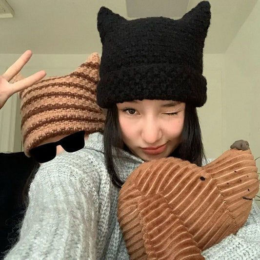 Cute Knitted Cat Ear Hat