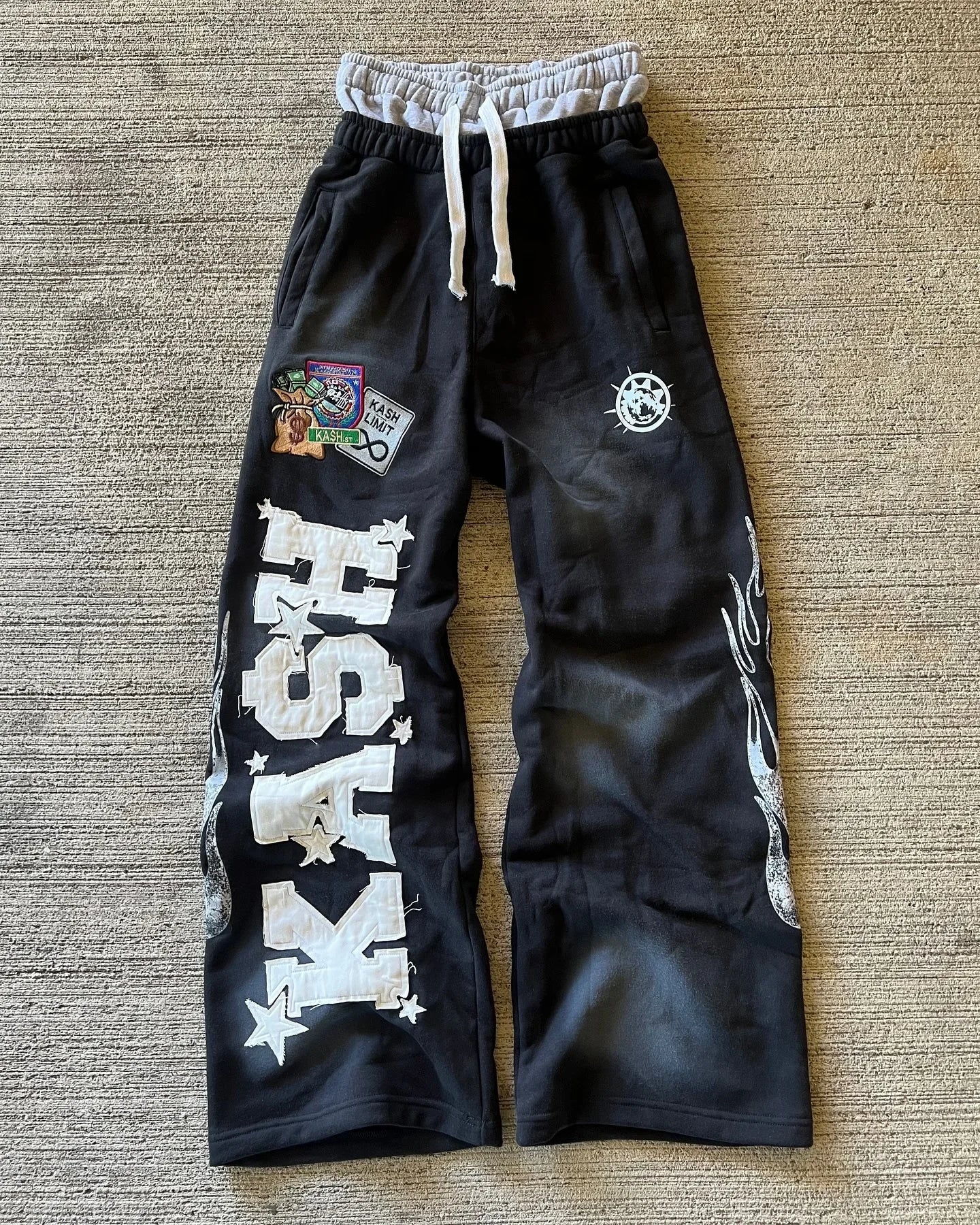 BiggOrange Black Streetwear Sweatpants