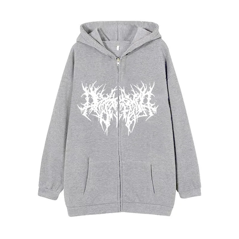 Edgy tenjinge Graphic Hoodie