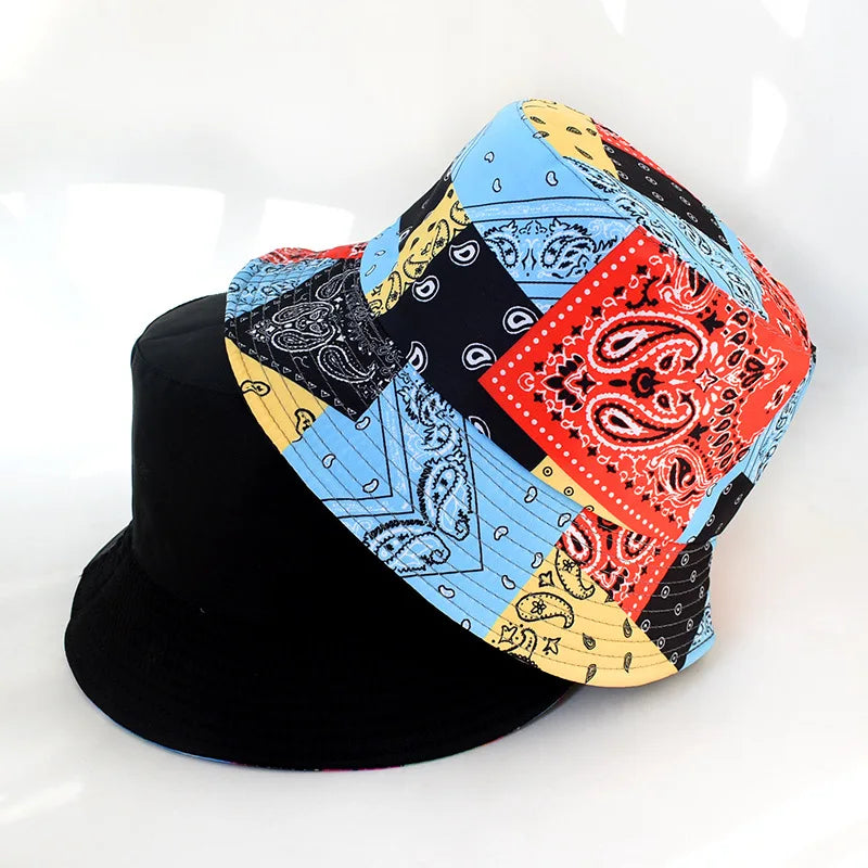 Reversible Bandana Print Bucket Hat